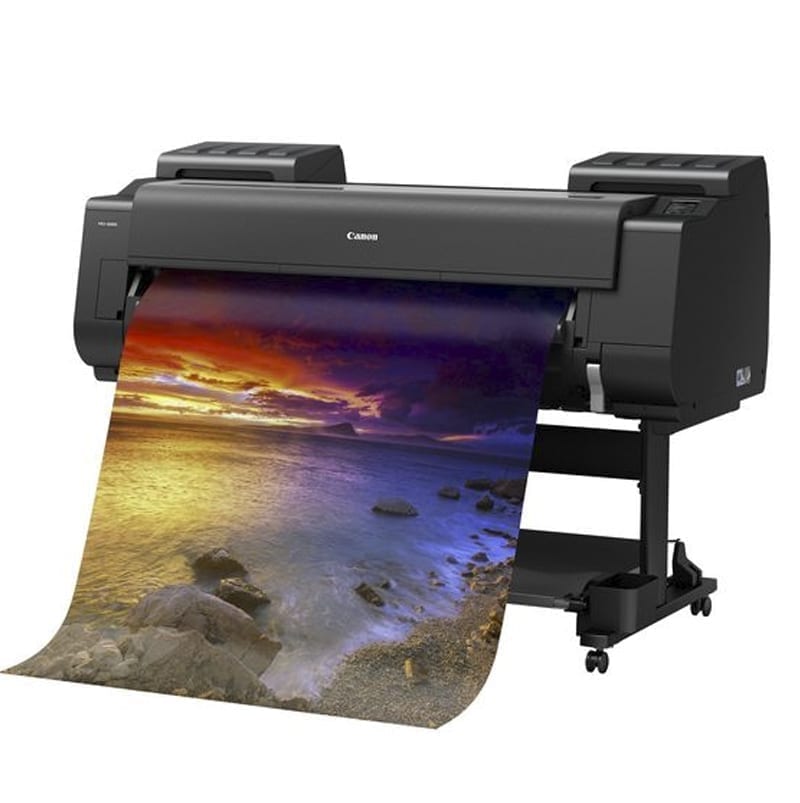 Canon Pro 4000 Printer Printing a picture of a sea landscape