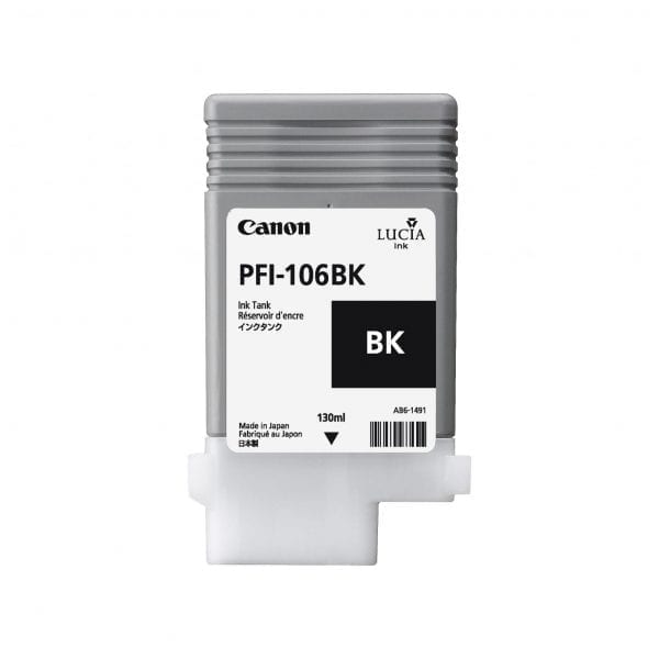 Canon PFI-106BK Black - 130ml Ink Cartridge