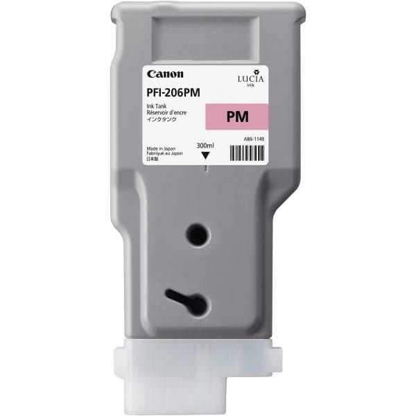 CanonPFI 206 300ml PM Photo Magenta Cartridge Part Number: 5308B001AA