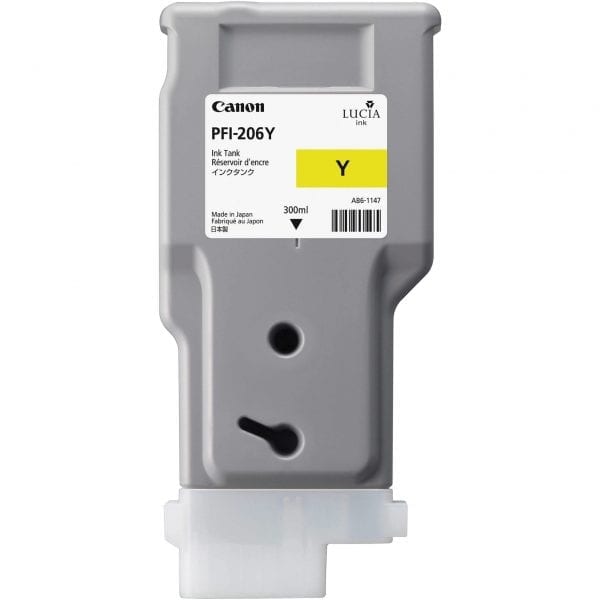 Canon PFI 206 300ml Y Yellow Cartridge Part Number:5306B001AA