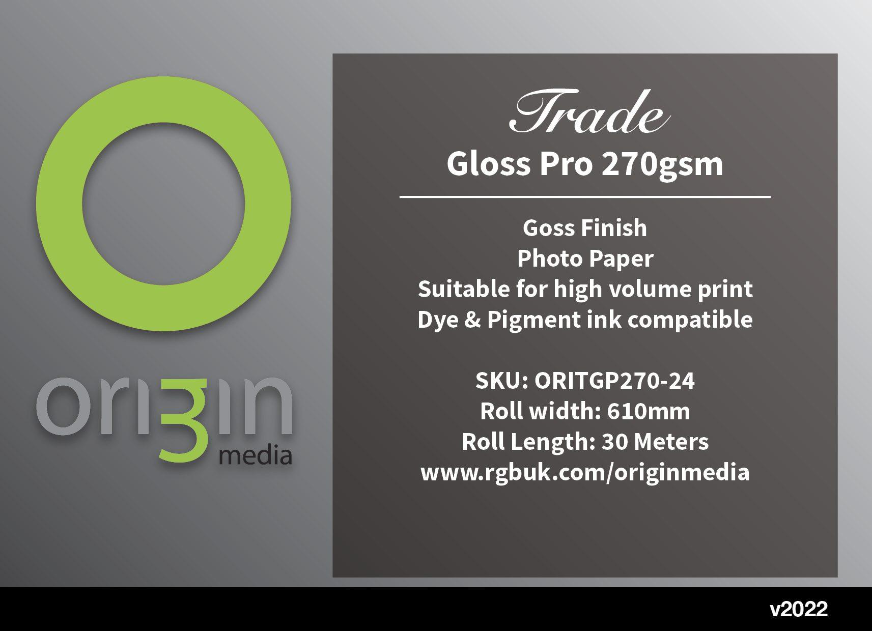 Origin Trade Gloss Photo Paper 270gsm - Image 2
