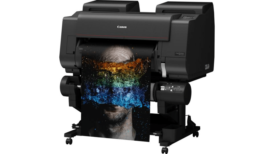 Canon imagePROGRAF PRO-2600 printing vibrant artwork