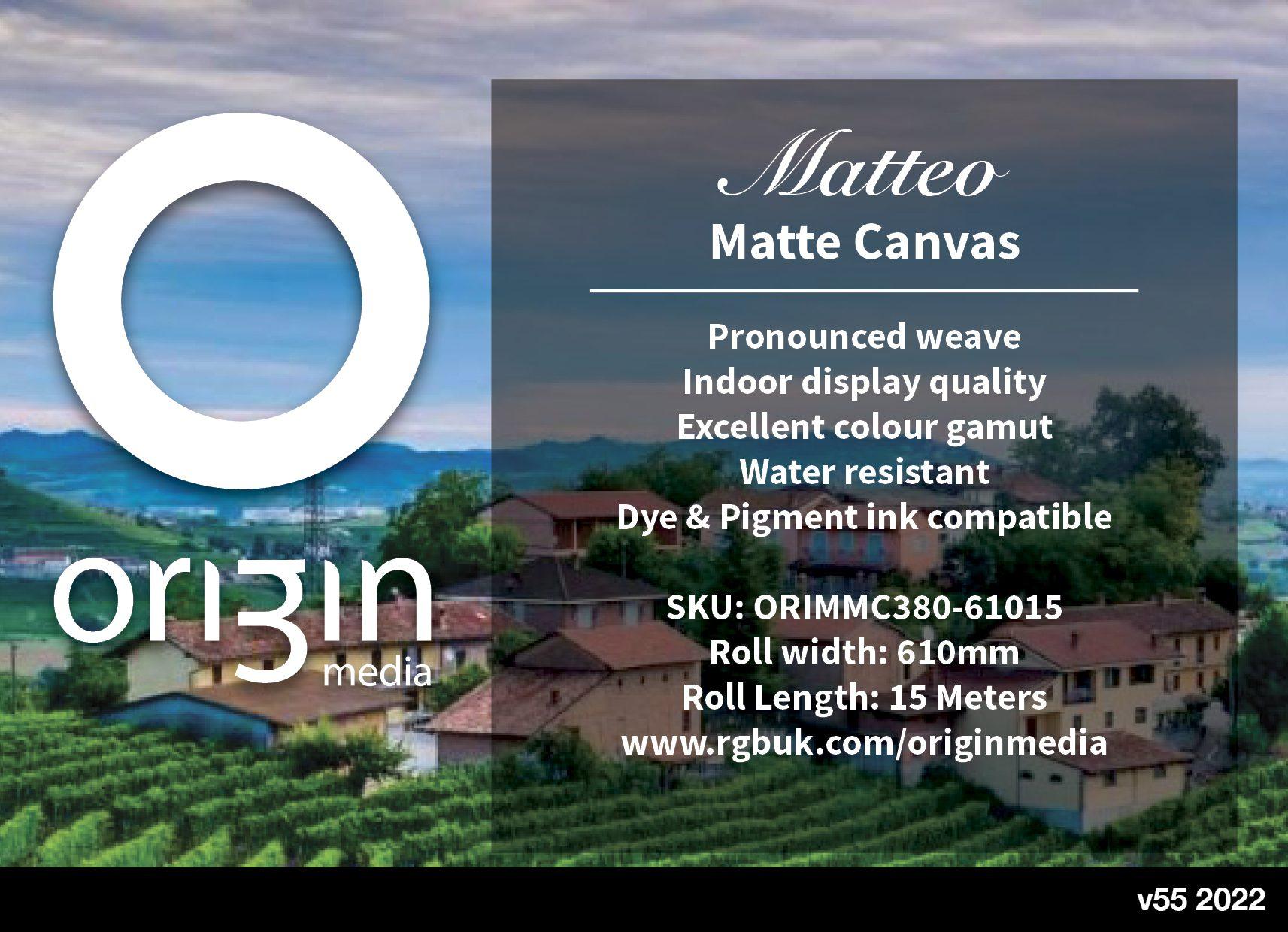 Origin Matteo Matte Canvas - Image 2