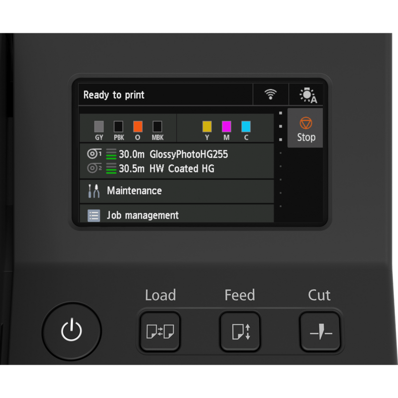 GP-4600S control panel close-up