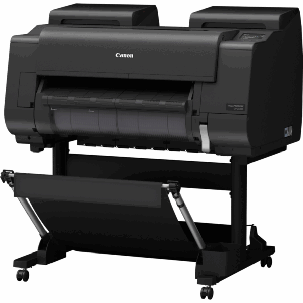 Canon GP-2600S left-angled view showing 7-colour ink system