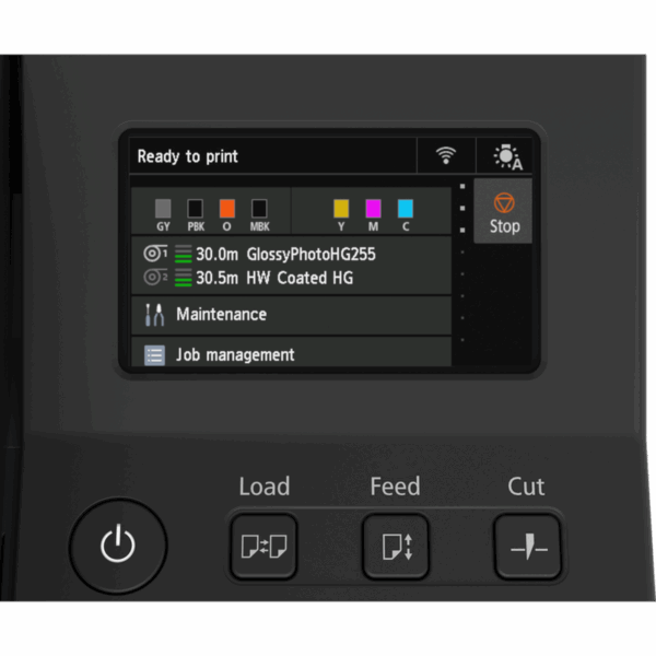 GP-4600S control panel close-up