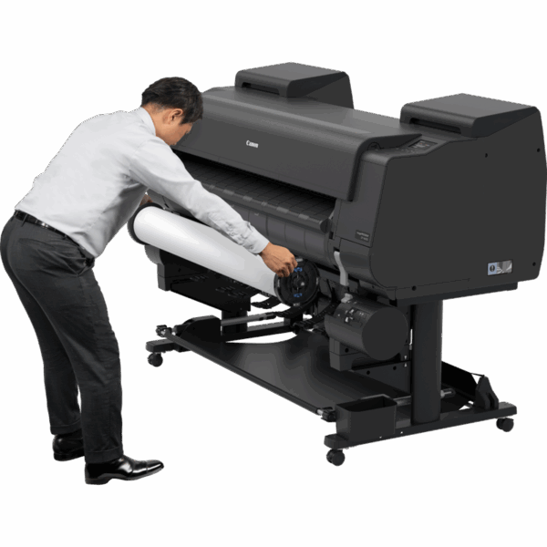 Loading canvas roll into GP-6600S