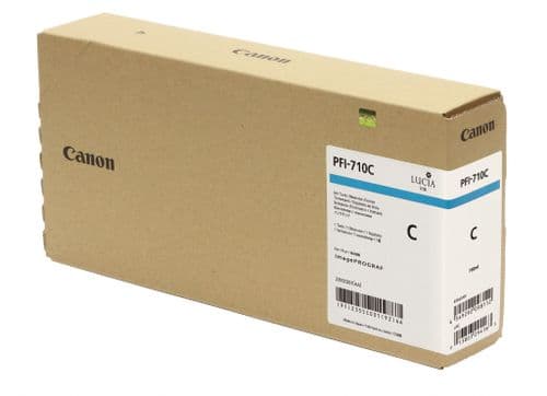 Canon original pfi-710 cyan ink in packaging