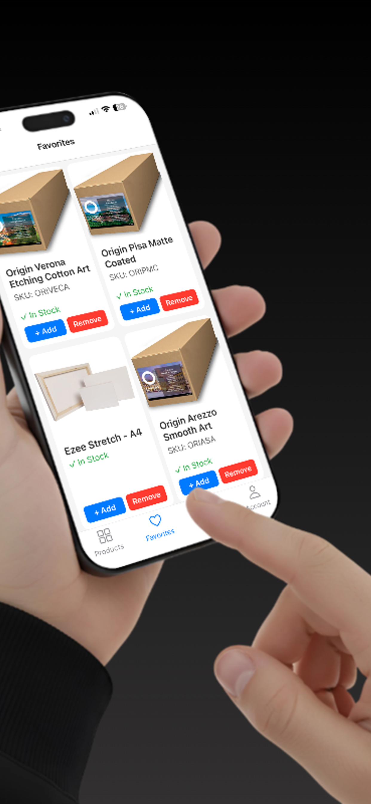 App screenshot – Printer Selection