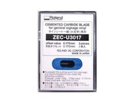 Roland ZEC-U3017 cemented carbide cutting blade for general signage vinyl small characters — 3 pack