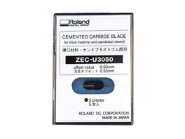 Roland ZEC-U3050 cemented carbide cutting blade for thick material and sandblast stencil — 5 pack