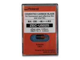 Roland ZEC-U5025 cemented carbide cutting blade for fluorescent reflective and vinyl film — 5 pack